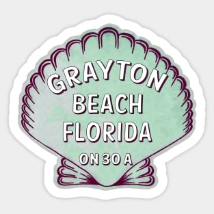 Grayton Beach Florida 30A Vintage Shell 30 A Sticker